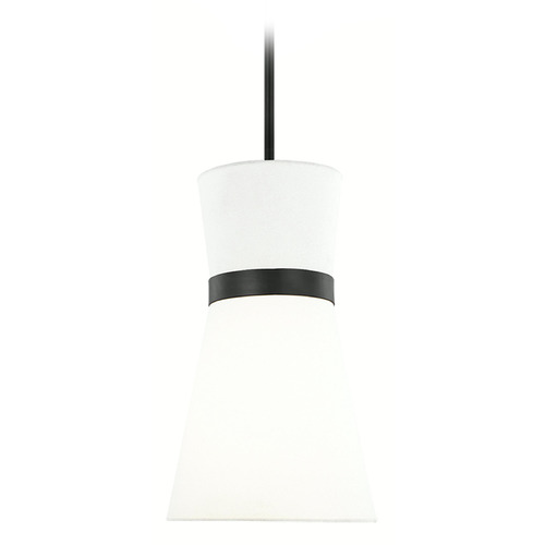 Visual Comfort Studio Collection Clark Midnight Black Mini-Pendant Light with Conical Shade