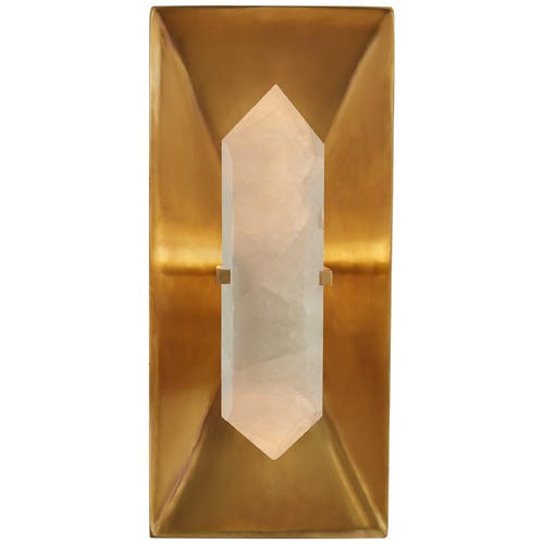 Visual Comfort Signature Collection Kelly Wearstler Halcyon Rock Crystal Sconce in Brass by Visual Comfort KW2091ABQ