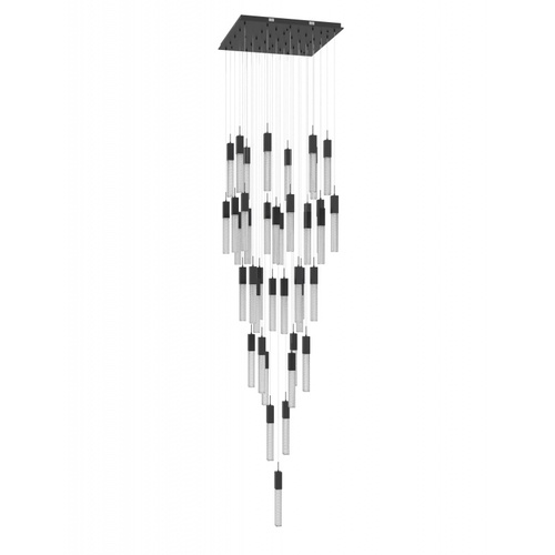 Avenue Lighting Boa Black LED Multi-Light Pendant with Rectangle Shade
