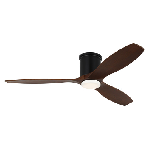 Visual Comfort Fan Collection Collins 52 Smart Hugger LED Midnight Black LED Ceiling Fan with Light