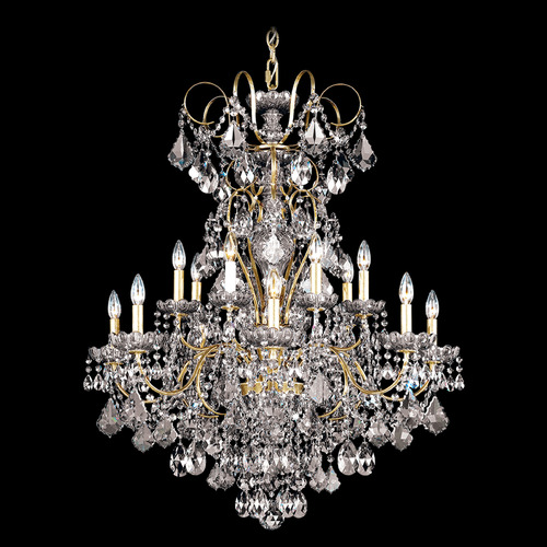 Schonbek Lighting Schonbek Worldwide Lighting New Orleans Heirloom Gold Crystal Chandelier 3658-22R