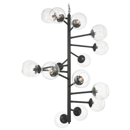 Minka Lavery Millikan Coal Black Pendant Light with Globe Shade