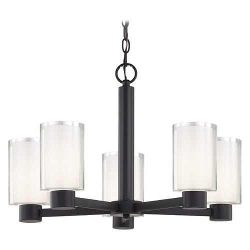 Design Classics Lighting Design Classics Vashon Matte Black Chandelier 2105-07 GL1061 GL1040C