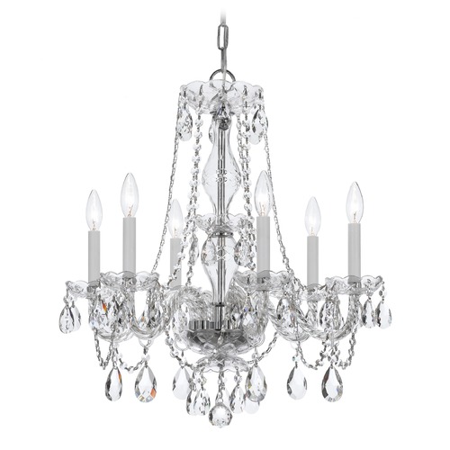 Crystorama Lighting Traditional Crystal Polished Chrome Chandelier