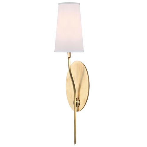 Hudson Valley Lighting Rutland Sconce in Aged Brass by Hudson Valley Lighting 3711-AGB-WS