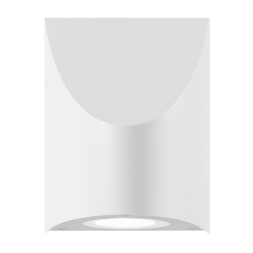 Shear Textured White LED Outdoor Wall Light by Sonneman Lighting