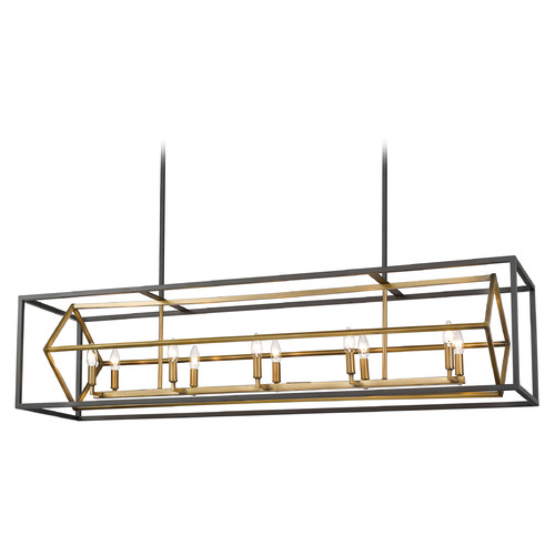 Z-Lite Euclid Olde Brass & Bronze Linear Light by Z-Lite 457-10L-OBR-BRZ