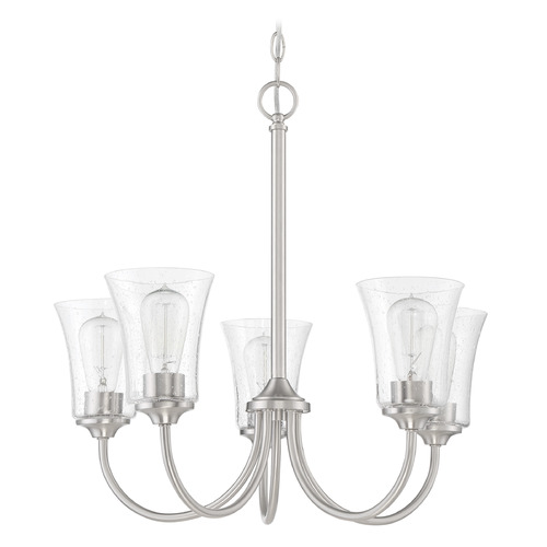 Gwyneth Brushed Polished Nickel Chandelier by Craftmade Lighting