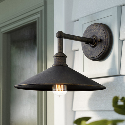 Troy Lighting Shelton Vintage Bronze Outdoor Wall Light by Troy Lighting B7592