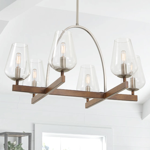 Minka Lavery Minka Lavery Birnamwood Koa Wood W/ Pewter Chandelier 1066-699