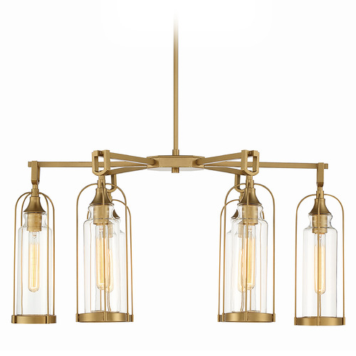 Eurofase Lighting Yasmin 6-Light Oval Chandelier in Aged Gold by Eurofase Lighting 42730-028