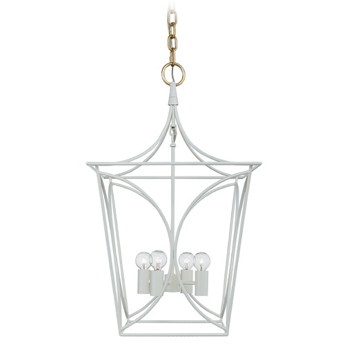 Visual Comfort Signature Collection Kate Spade New York Cavanagh Small Lantern in Cream by Visual Comfort Signature KS5144LCG