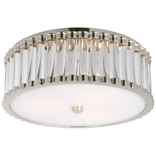 Visual Comfort Signature Collection Chapman & Myers Kean 14-Inch Flush Mount in Nickel by Visual Comfort Signature CHC4925PNCG