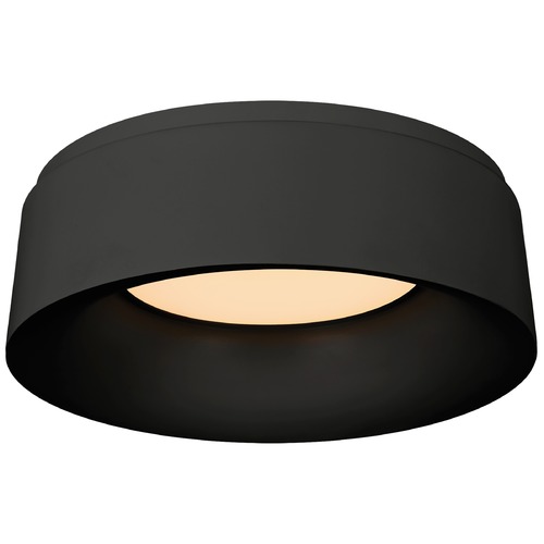 Visual Comfort Signature Collection Barbara Barry Halo Small Flush Mount in Matte Black by Visual Comfort Signature BBL4094BLK