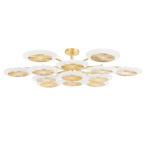 Corbett Lighting Corbett Lighting Topaz Vintage Polished Brass LED Semi-Flushmount Light 328-57-VPB