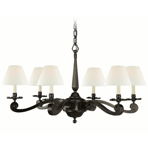 Visual Comfort Signature Collection Visual Comfort Signature Collection Alexa Hampton Myrna Gun Metal Chandelier AH5010GM-L