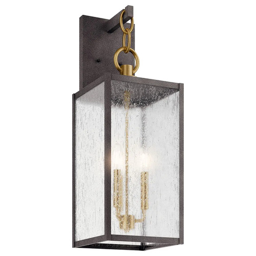 Lahden 26-Inch Outdoor Wall Light in Zinc & Brass by Kichler Lighting