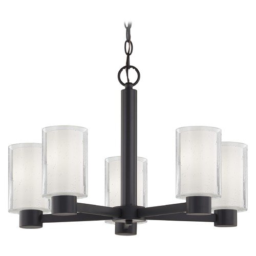 Design Classics Lighting Design Classics Vashon Matte Black Chandelier 2105-07 GL1061 GL1041C