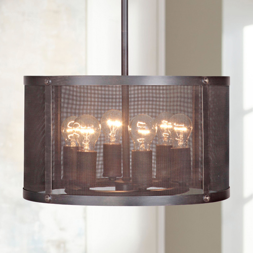 Blacksmith 17.88-Inch Matte Black Gilded Pendant by Craftmade Lighting