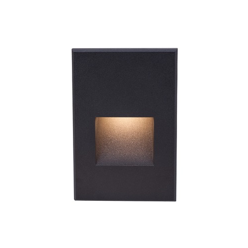 Black LED Recessed Step Light with White LED by WAC Lighting