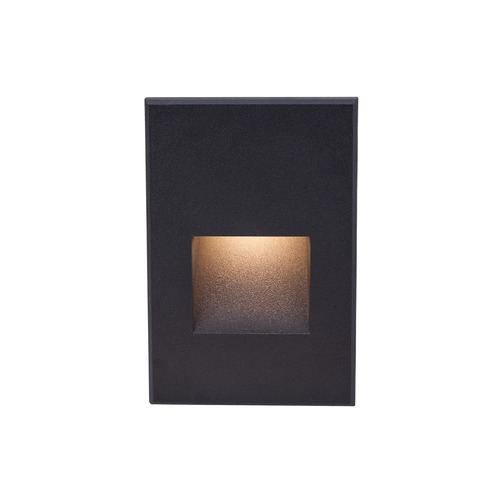 WAC Lighting Black LED Recessed Step Light with White LED by WAC Lighting WL-LED200F-C-BK