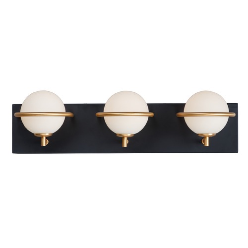 Revolve Black & Gold LED Bathroom Light by Maxim Lighting