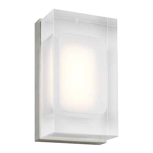 Milley 7-Inch LED Wall Light in Satin Nickel by Visual Comfort Modern