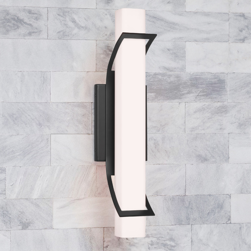 Quoizel Lighting Blade Medium Earth Black Integrated LED Bathroom Light 3000K by Quoizel Lighting PCBD8519EK