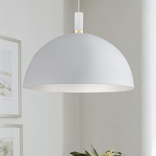 Archibald White & Gold Pendant by Kuzco Lighting