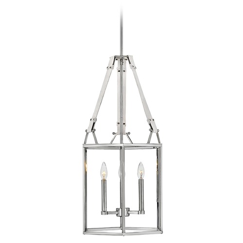 Hinkley Monroe Small Open Frame Lantern in Polished Nickel by Hinkley Lighting 34204PNI