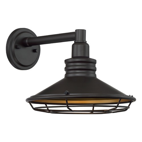 Satco Lighting Blue Harbor Dark Bronze & Gold Outdoor Wall Light by Satco Lighting 60/7042