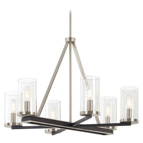 Cole's Crossing Coal with Brushed Nickel Chandelier by Minka Lavery