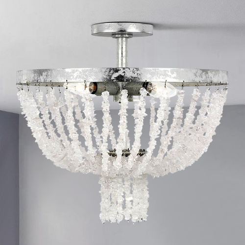 Visual Comfort Studio Collection Alexa Hampton 4-Light Leon Salt Mist Flush Mount by Visual Comfort Studio AF1164SMT