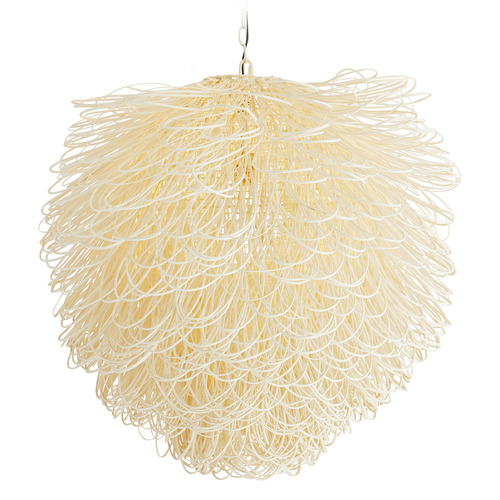 Finley Chandelier in Bleached Rattan & White by Arteriors Home