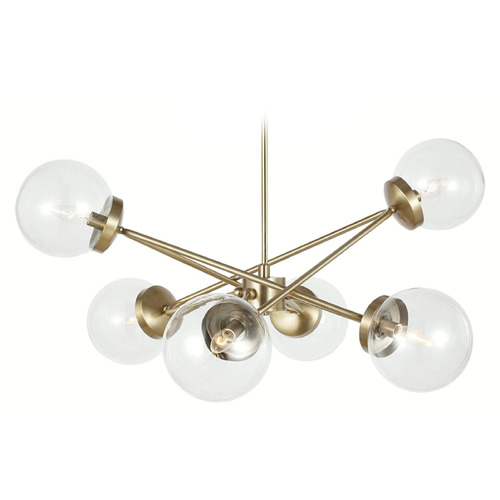 Visual Comfort Studio Collection Visual Comfort Studio Collection Aerin Tierney Satin Brass Chandelier 3182706-848