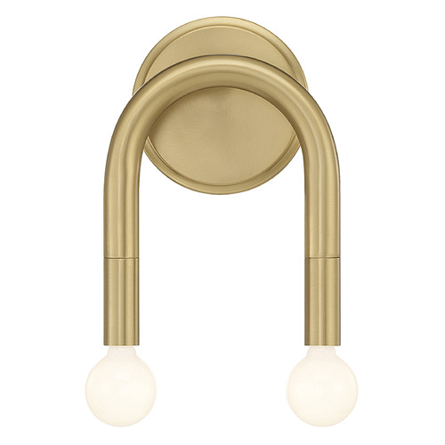 Meridian 2-Light Wall Sconce in Natural Brass by Meridian M90099NB