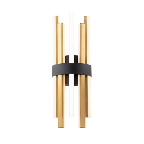 Harmonix 20-Inch LED Wall Sconce in Black & Aged Brass by Modern Forms