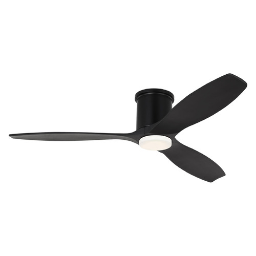 Visual Comfort Fan Collection Visual Comfort Fan Collection Collins 52 Smart Hugger LED Midnight Black LED Ceiling Fan with Light 3CNHSM52MBKMBKD
