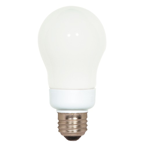 Compact Fluorescent A19 Light Bulb Medium Base 5000K 120V by Satco Lighting