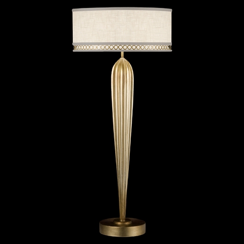 Fine Art Lamps Allegretto Gold Burnished Gold Leaf with Subtle Brown Highlights Table Lamp with Drum