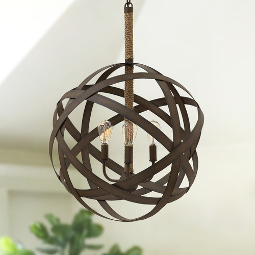 Fredrick Ramond Carson 19-Inch Orb Pendant in Vintage Iron by Fredrick Ramond FR40703VIR