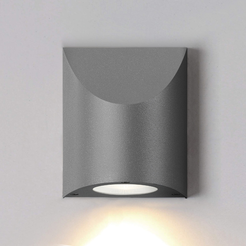 Shear Textured Gray LED Outdoor Wall Light by Sonneman Lighting