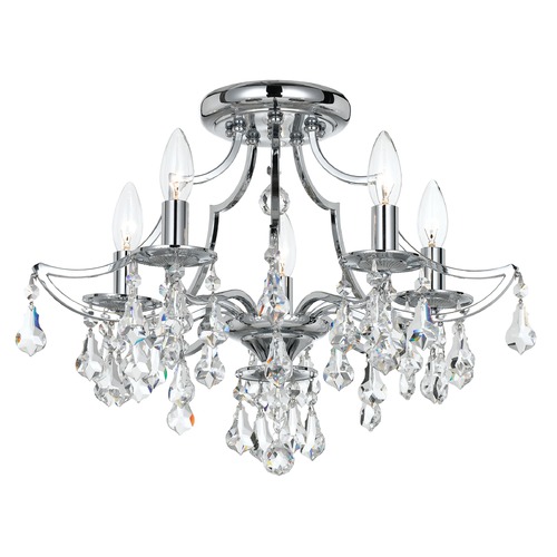 Crystorama Lighting Cedar Polished Chrome Semi-Flushmount Light