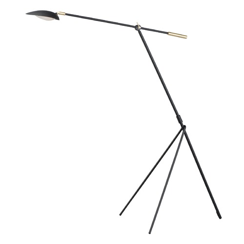 Maxim Lighting Scan Black & Satin Brass LED Floor Lamp by Maxim Lighting 21694BKSBR