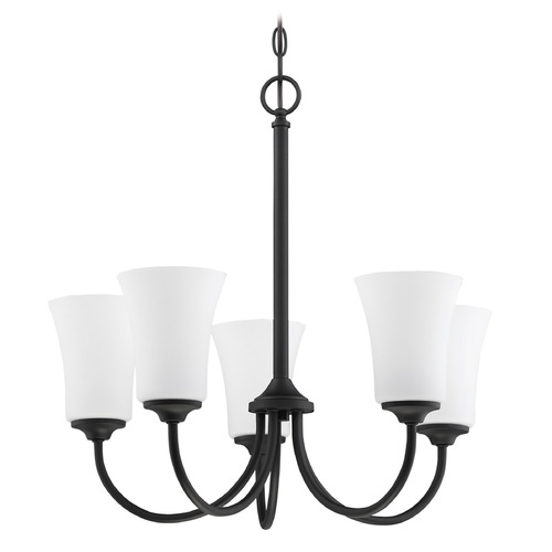 Craftmade Lighting Gwyneth Flat Black Chandelier by Craftmade Lighting 50425-FB-WG