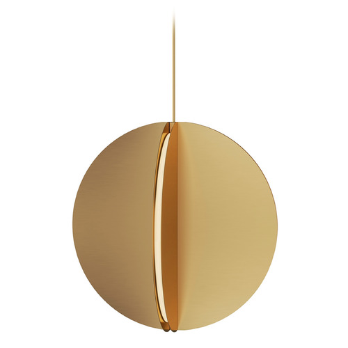 Visual Comfort Modern Collection Bau 36-Inch LED Pendant in Natural Brass by Visual Comfort Modern 700TDBAU36NB-LED930