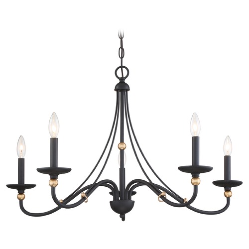 Minka Lavery Westchester County Sand Coal with Skyline Gold Leaf Chandelier by Minka Lavery 1044-677