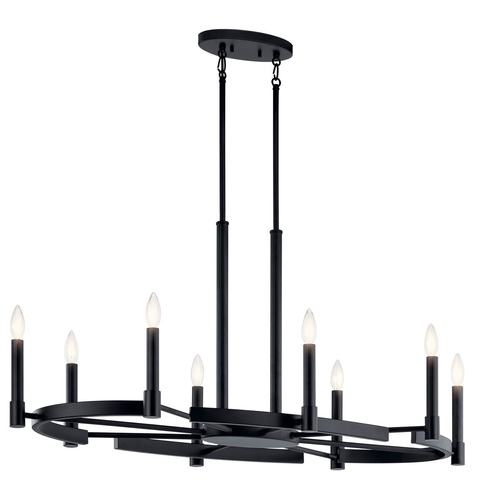 Kichler Lighting Tolani 8-Light Linear Light in Black by Kichler Lighting 52429BK