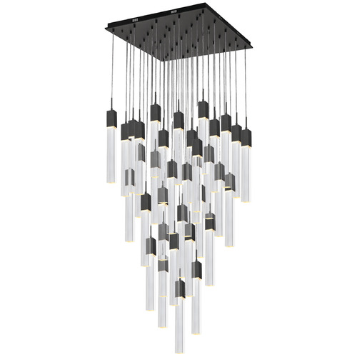 Original Glacier 41-Light LED Multi-Light Pendant in Matte Black by Avenue Lighting