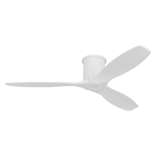 Visual Comfort Fan Collection Visual Comfort Fan Collection Collins 52 Smart Hugger Matte White Ceiling Fan Without Light 3CNHSM52RZW